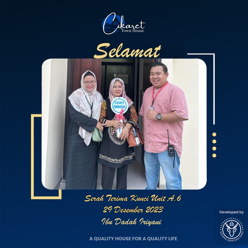 Rumah 2 Lantai DP 0% Cibinong-Bogor 9 serah terima bu dadah